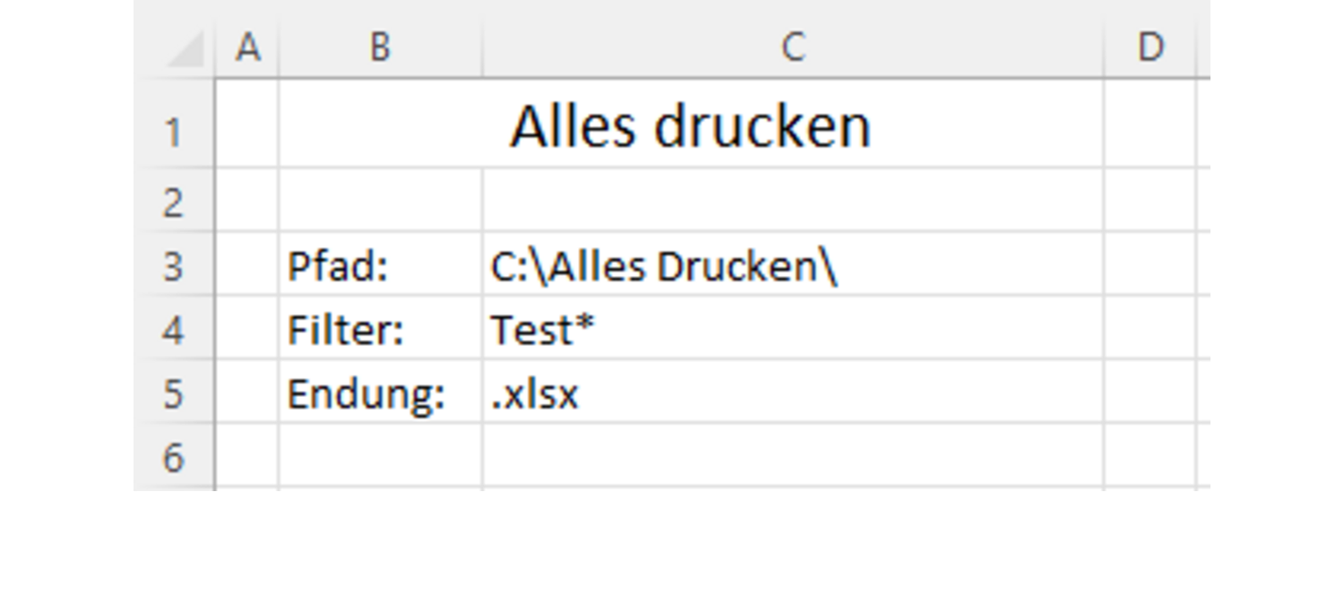 Screenshot einer Excel Datei